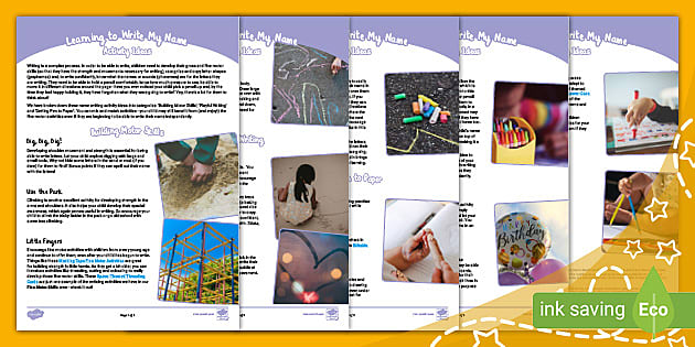 Learning to Write My Name Activity Ideas